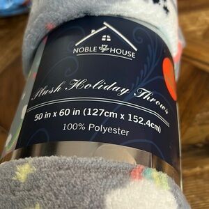 Plush holiday Throw size 50 in by 60 in Unicorn fun